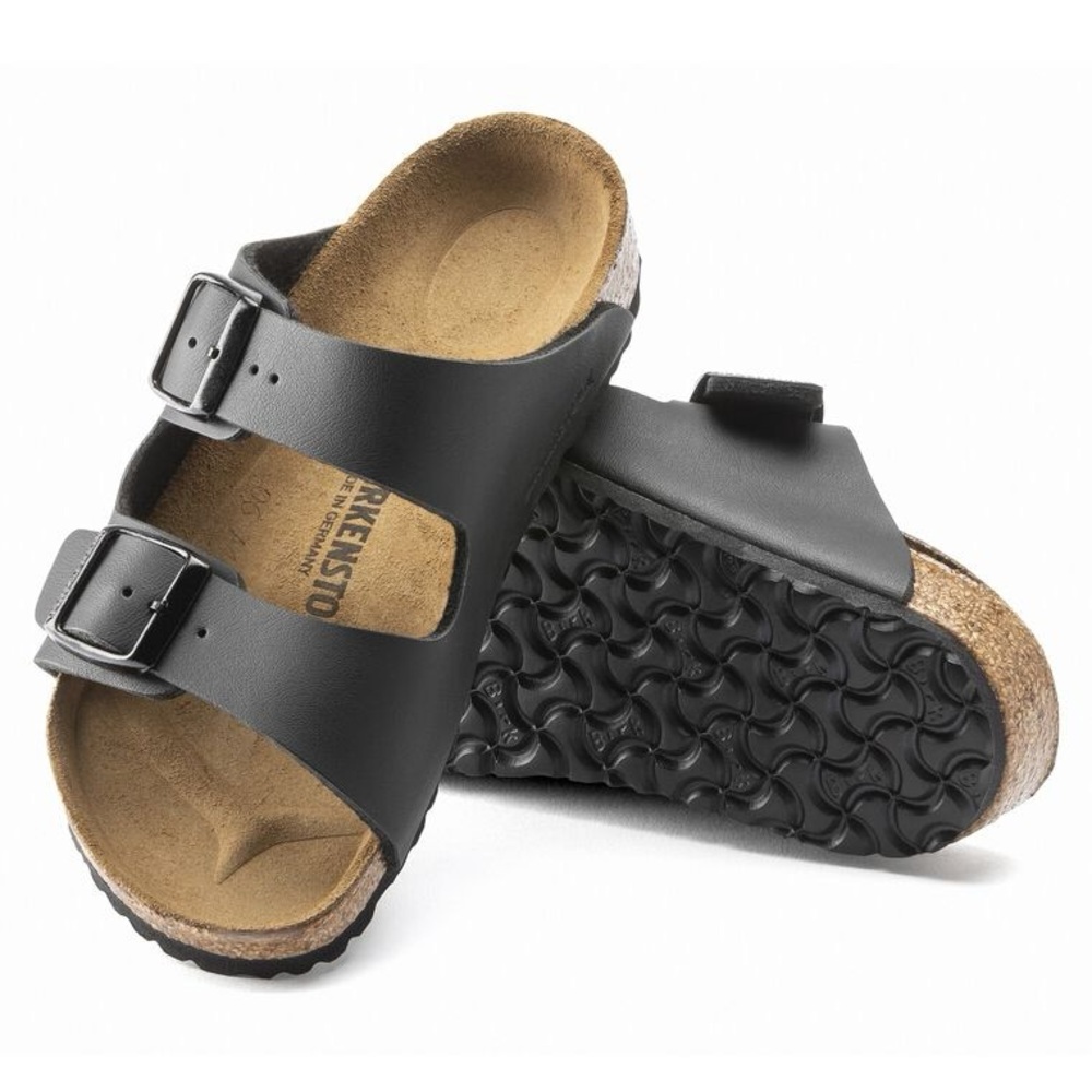 BIRKENSTOCK Kids Arizona Birko-Flor
Black Two-Strap Sandals - Kids size 2/2.5